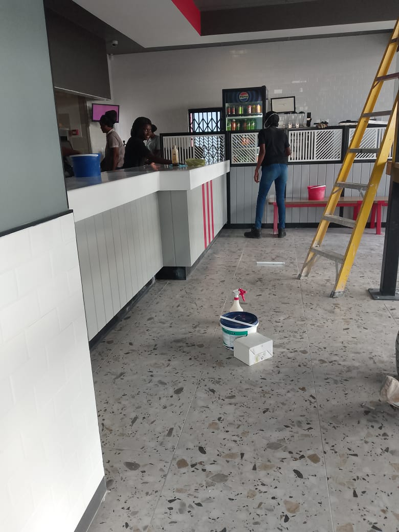 Service counter installation